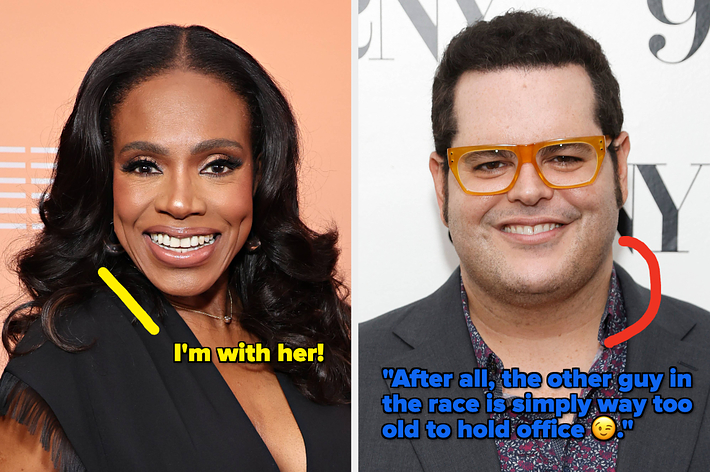 Sheryl Lee Ralph smiles broadly vs Josh Gad smiling on the red carpet